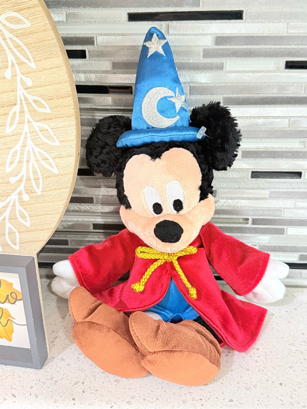 Disney Mickey Mouse Sorcerer Plush - Blue Hat, Red Robe